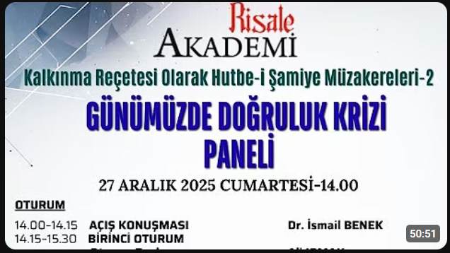 Günümüzde doğruluk krizi 1. Bölüm